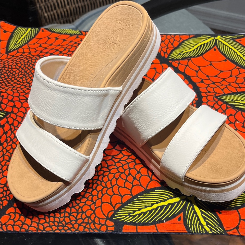 Reef White Double Strap Sandals